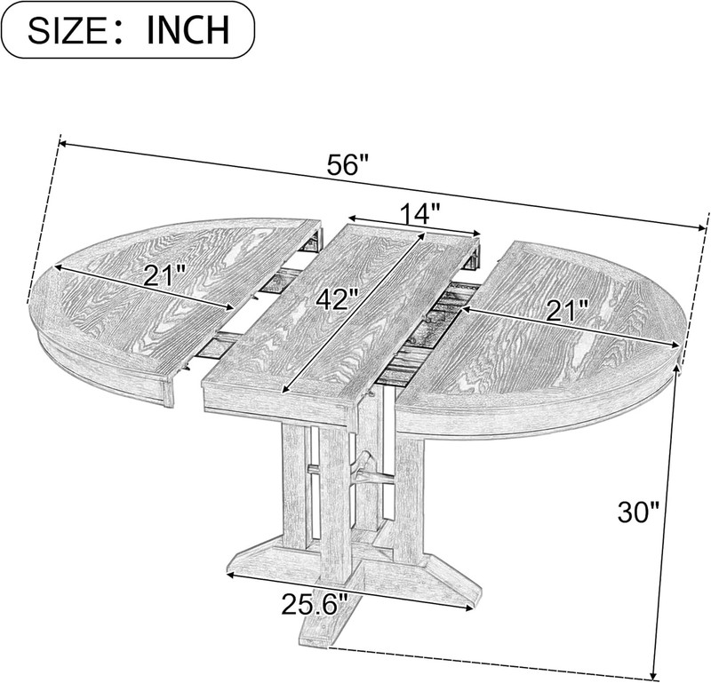 Farmhouse Extendable Dining Table for 4-6, Space Saving Espresso Wood Design gallery