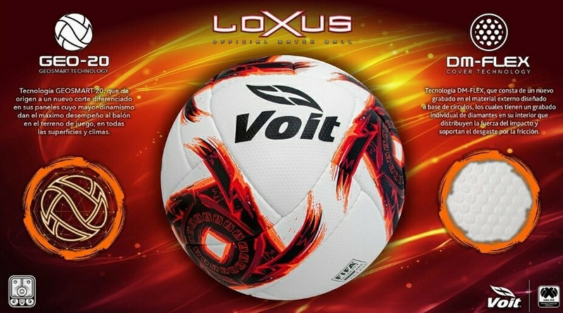 Voit Loxus Red Liga Bancomer MX official match balls size 5 with Box