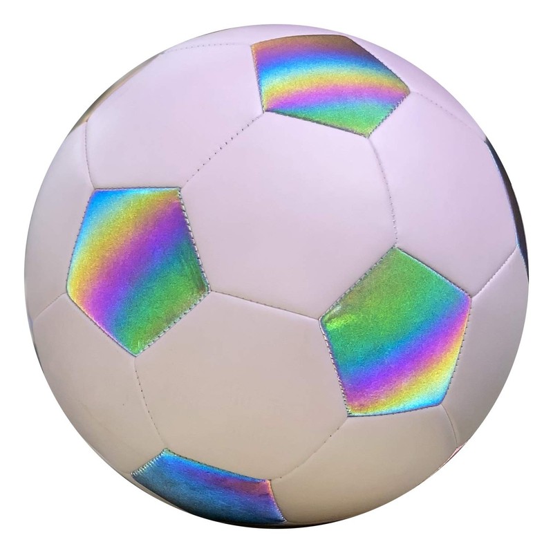 REBOIL Fantasy Soccer Ball – Flash Holographic Reflective and Discolored Leat…