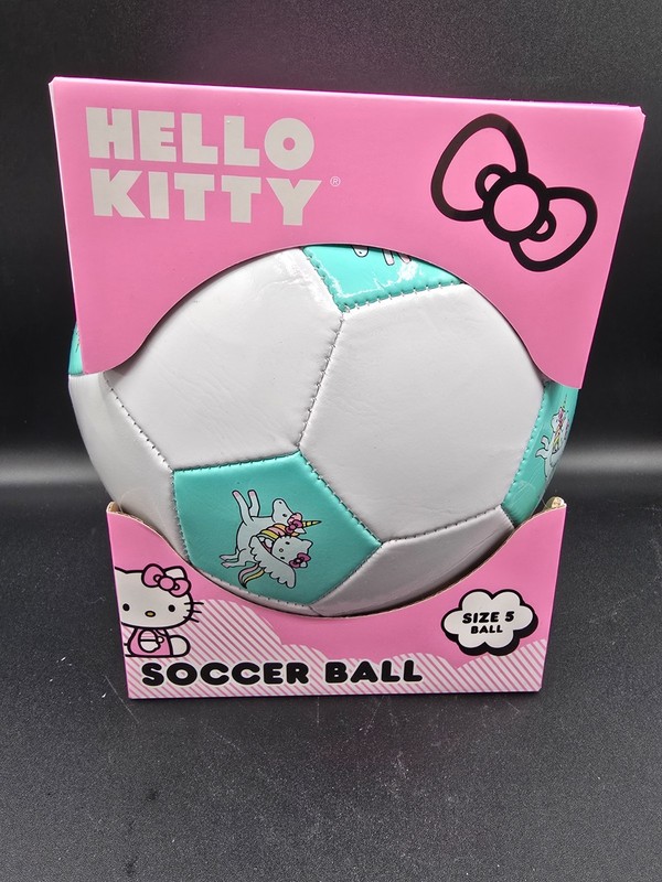 Hello Kitty~Authentic Sanrio- Unicorn Soccer Ball Size 5 – Teal/White – NIB