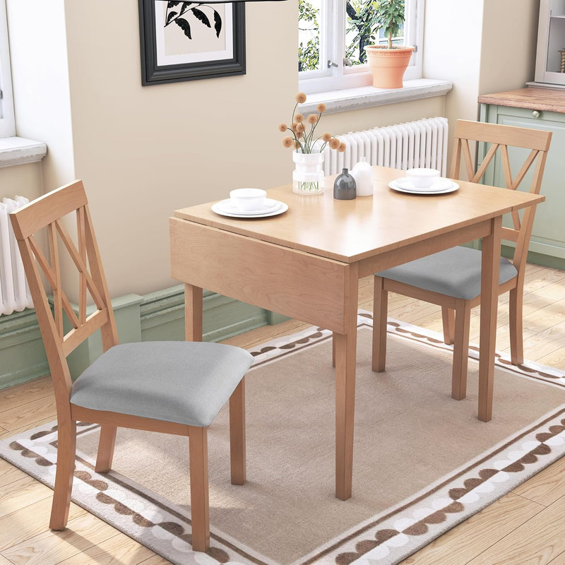 Extendable Modern Farmhouse Dining Table with Drop Leaf for Small Spaces gallery