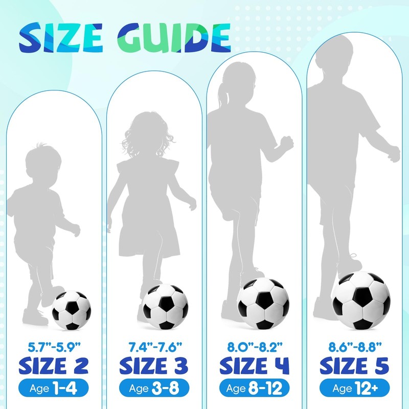 Soccer Size 5 Size 4 Size 3 Size 2 with Pump Deflated - Single, 2 or 3 Pack O... gallery
