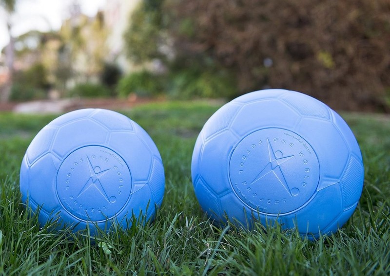 Soccer Ball - Unpoppable, Unbreakable, Non-Deflating, Non-Toxic Futbol - Blue, S gallery
