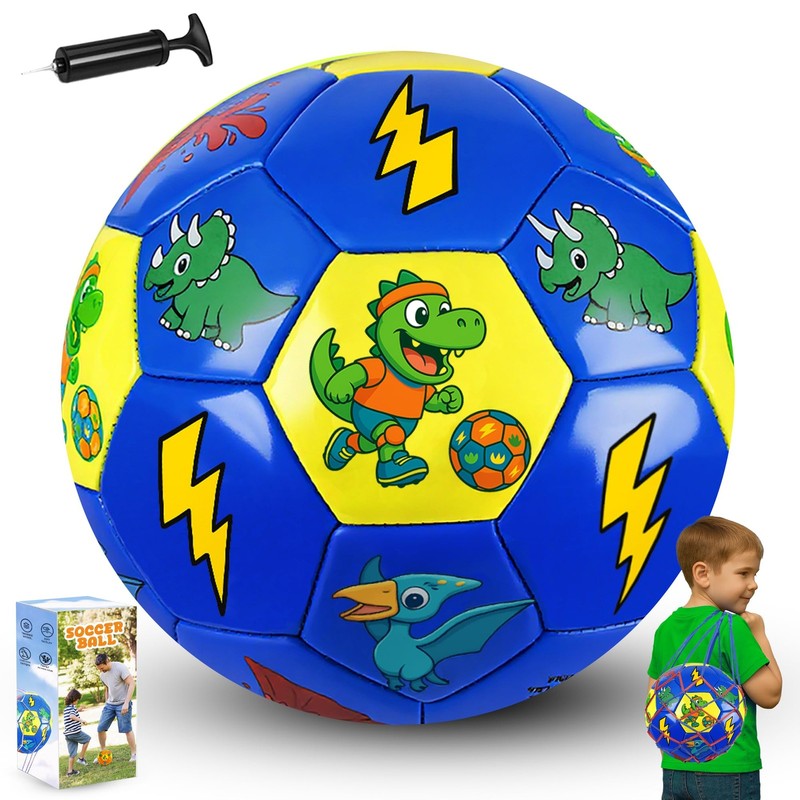 OFOZOVEY Soccer Ball Size 3,4,5,Two Pack,Classic Indoor Outdoor Soccer with 1…