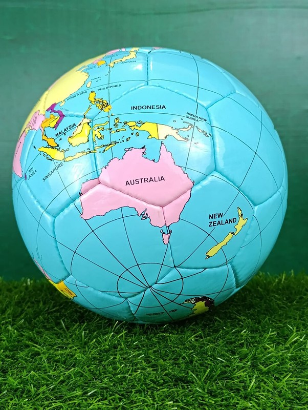 World Map Printed Hand Stitched Size 5 Soccer Ball gallery
