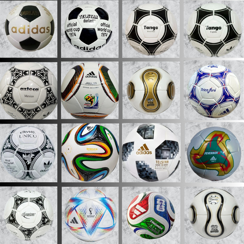 Adidas Historical 16 Ball Set 1970 – 2026 | Official Soccer Match Balls | Size 5