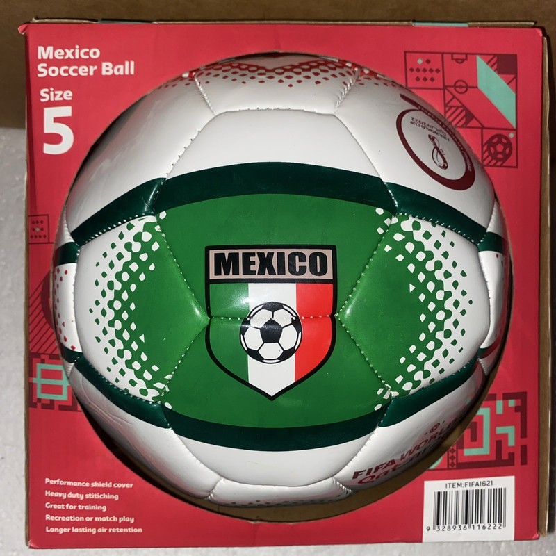 FIFA Qatar 2022 World Cup Mexico Flag Size 5 Soccer Ball, New in Original Box