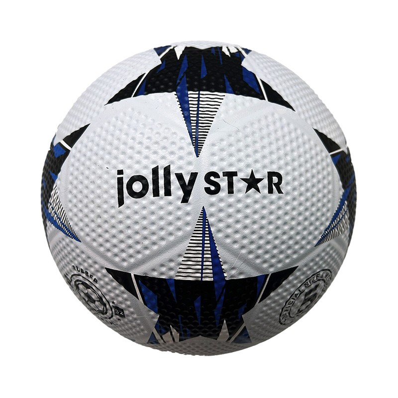 JollyStar Football Streetball Size 5 Street Pro 420g Rubber Ball White