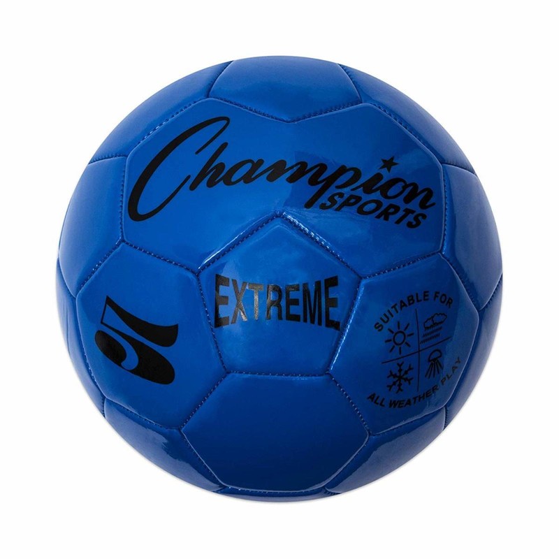 Champion Sports Extreme Soft Touch Butyl Bladder Soccer Ball, Size 5, Blue