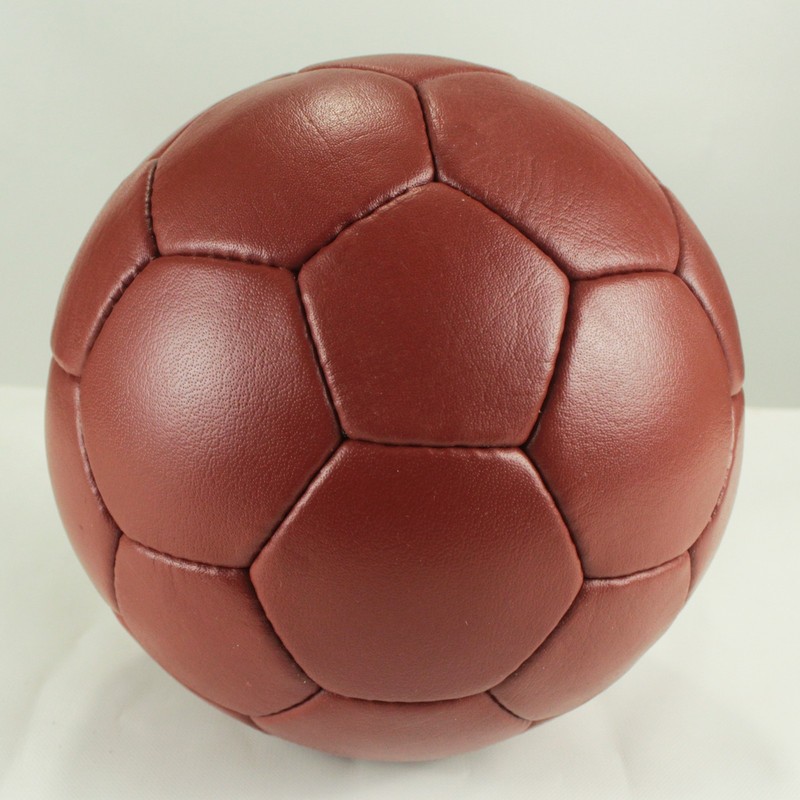 Retro 1970s Leather Soccer Ball | Vintage 32 Panel Hand Stitched Football Size 5 gallery