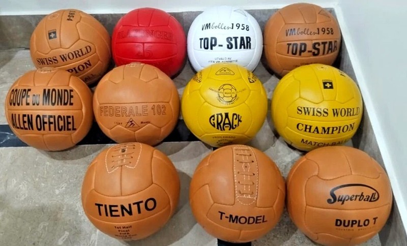 11 pcs set Historical MATCH ball FIFA world cup 1930 to 1966 in leather size 5