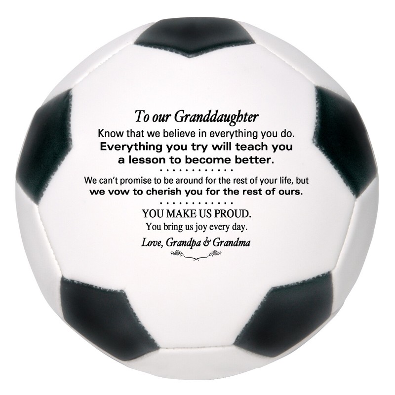 Custom Soccer Ball To Our Granddaughter Graduation, Birthday, Wedding Gift