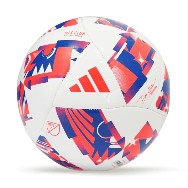 Adidas MLS Club Soccer Ball Match Ball Replica – Size 3 Solar Red/Blue/White