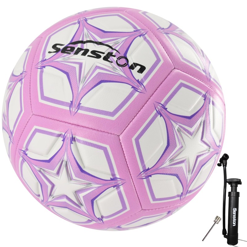 Soccer Ball Size 5 with Texture – PVC Soccer Ball & Butyl Bladder for Maximum…