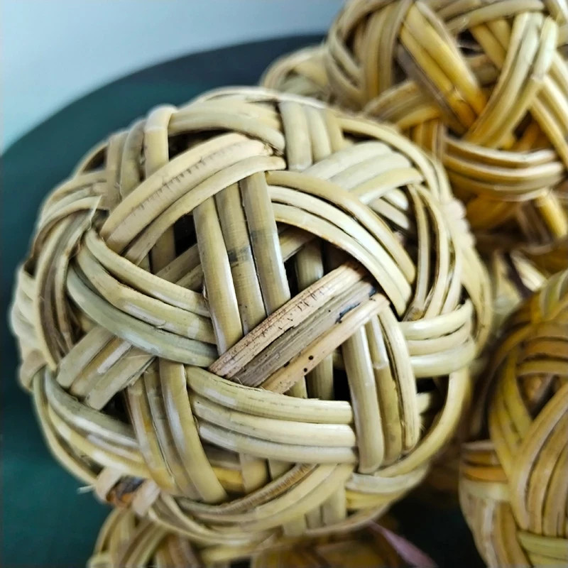 1 pc Traditional Handmade Rattan Takraw Ball & Handmade Decor Style