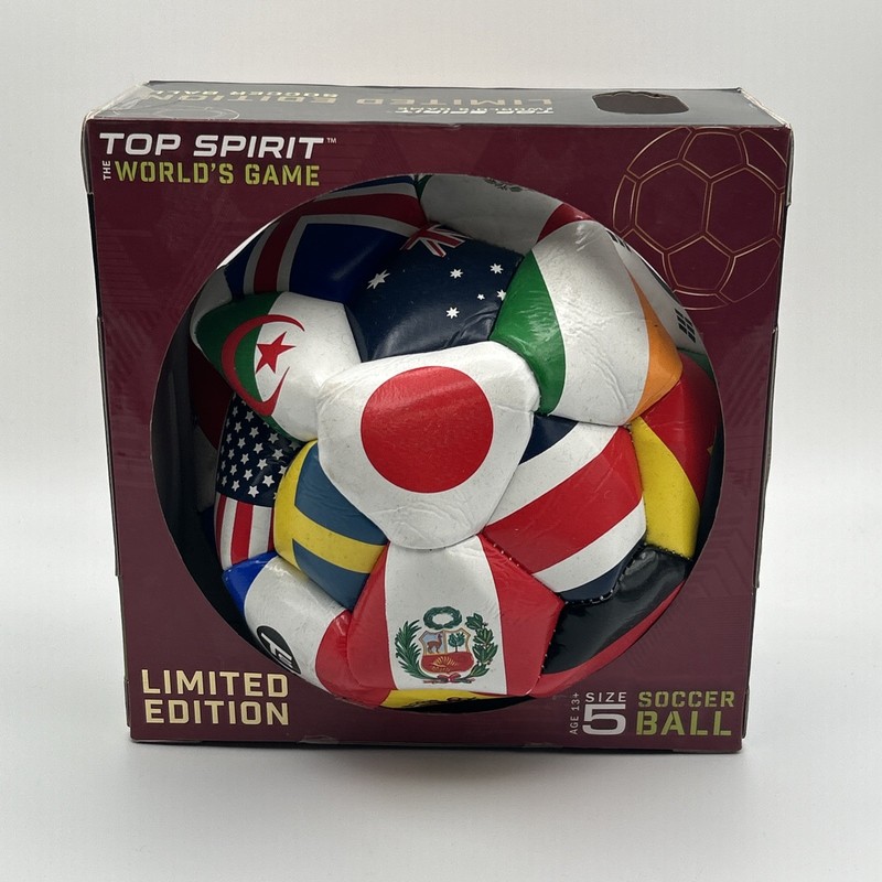 Top Spirit Soccer Ball Size 5, Limited Edition The World’s Game