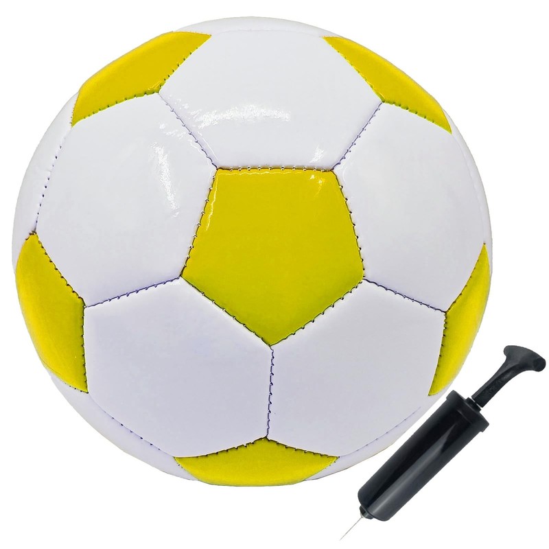 Soccer Size 2 Yellow Small Pump with Needle Indoor and Outdoor Training Pract…