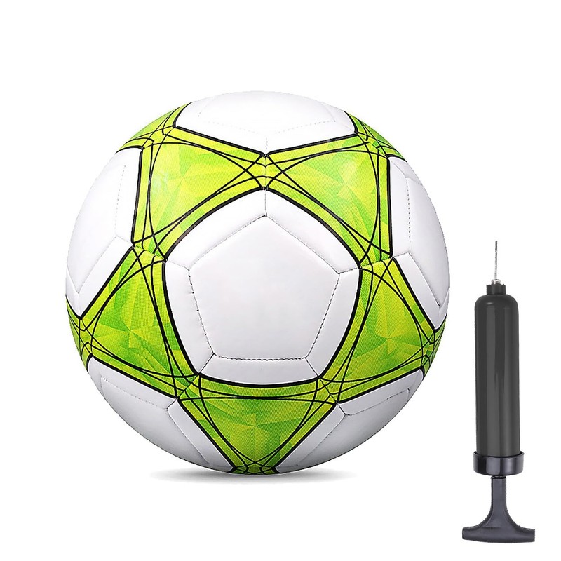 Soccer Ball Size 3, 4, 5 Soft PU for Practice, Training, Gift with Pump
