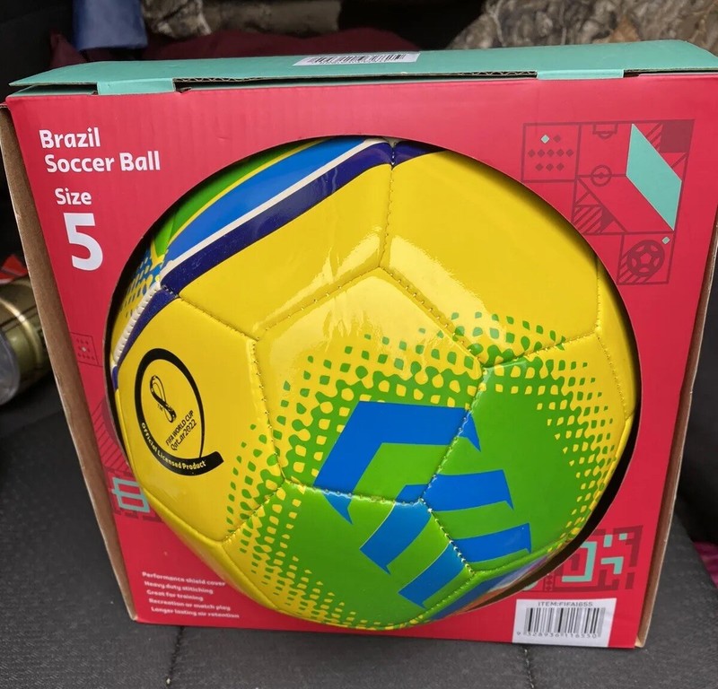 FIFA Qatar 2022 World Cup Brazil Flag Size 5 Soccer Ball for Training or Matches
