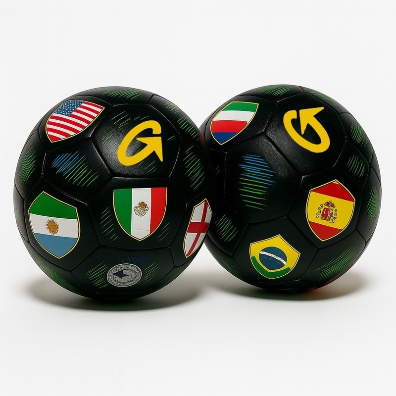 Hand-Stitched - Official Size 5 Soccer Ball - Match Quality – With 5 Flag Panels gallery