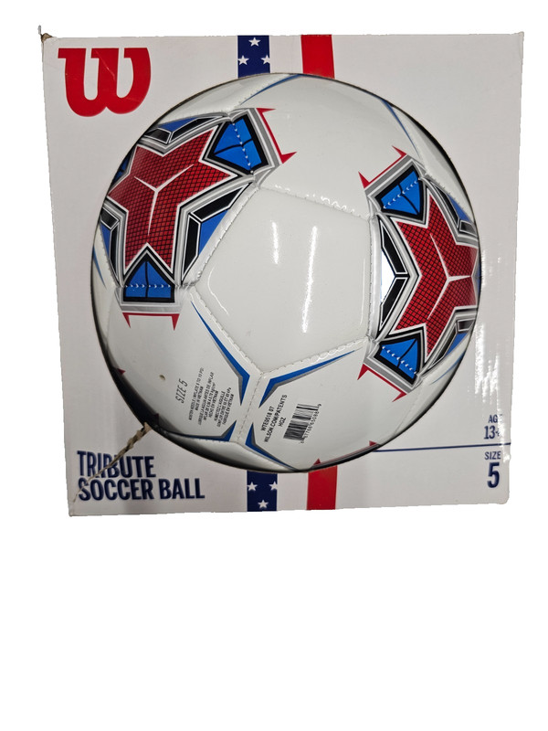 Wilson Tribute Size 5 Soccer Ball – Red/White/Blue