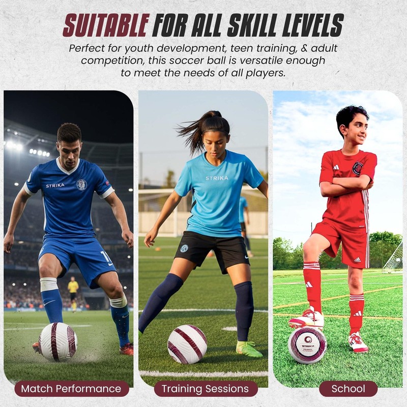 Soccer Ball – Match-Level Performance, Seamless Hybrid Bonded (No-Stitch), Tr... gallery