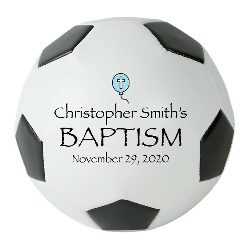 Personalized Custom Soccer Ball Baptism Gift for Boys or Girls