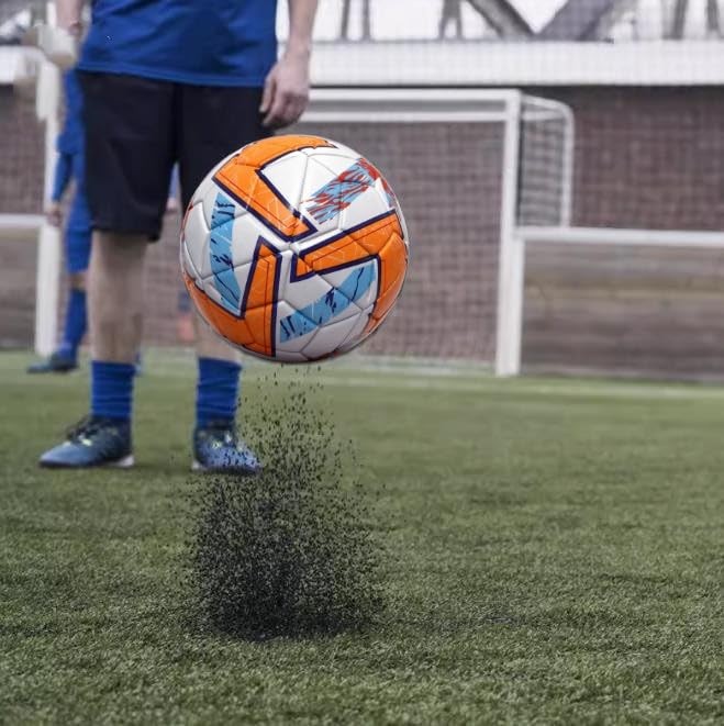 Soccer Balls Official Match Weight Long-Lasting Construction, Size 5 Orange gallery
