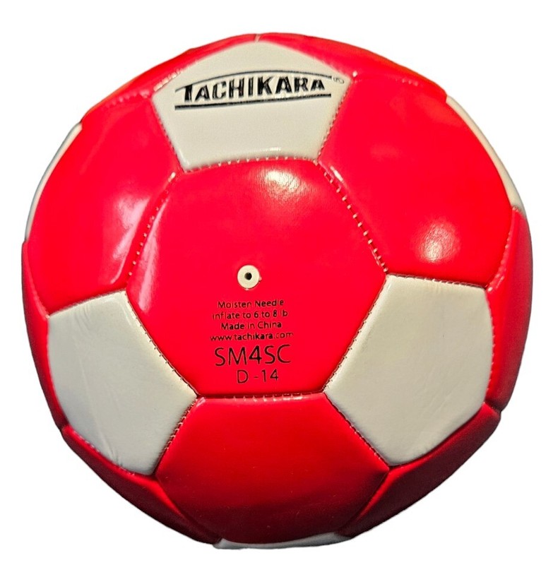 Tachikara SM4SC Soccer Ball Size 4 Red White Youth Kids Recreational NEW