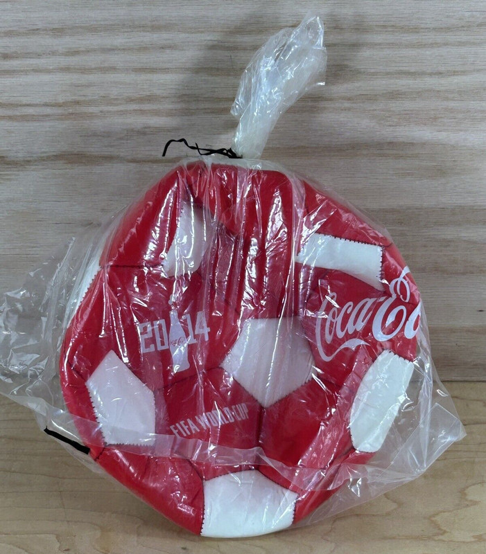 2014 Brazil FIFA World Cup Coca Cola Soccer Ball Red White Brand New