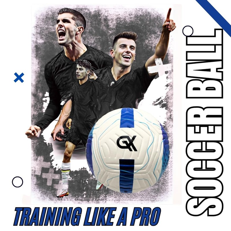 GX Soccer Ball Size 5 Textured Professional Soccer Ball, Weather-Resistant Le... gallery