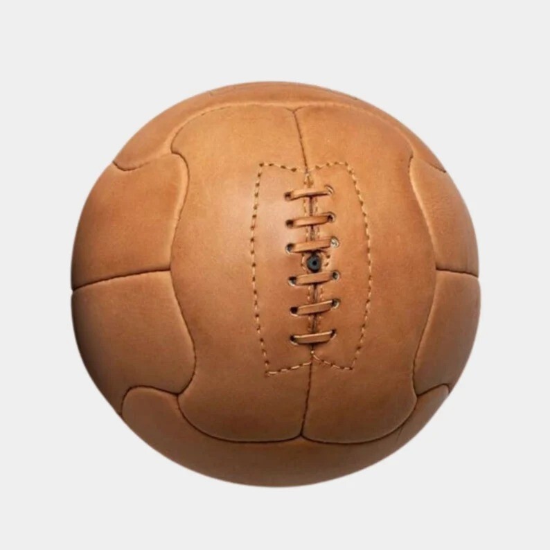 1950 World Cup Vintage Soccer Ball, Handcrafted Leather Collectible for Fans