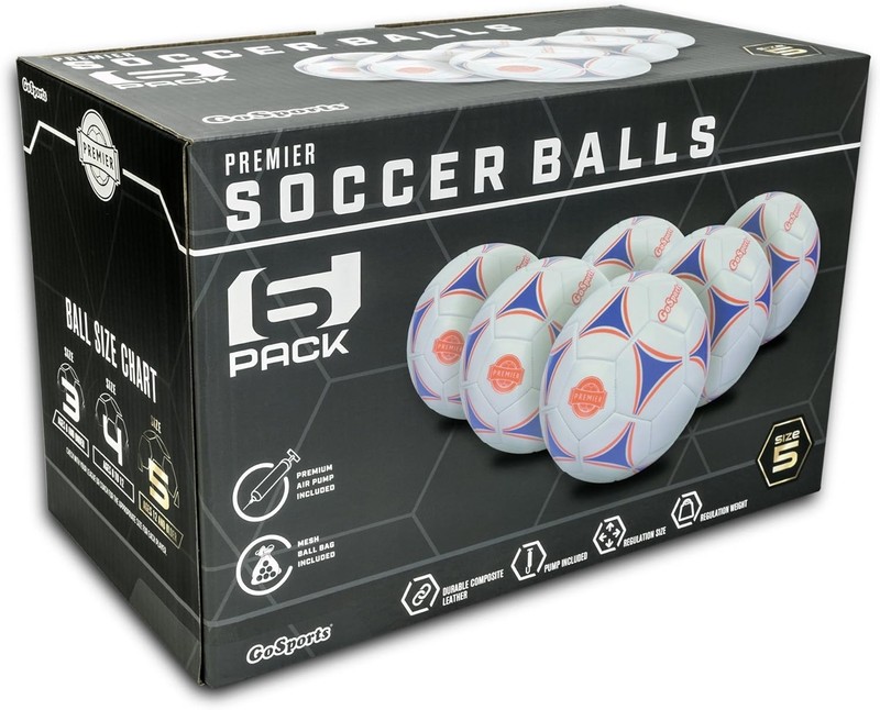 Premier Soccer Balls 6 Pack – Size 3 with Pump & Carrying Bag for Youth Training gallery
