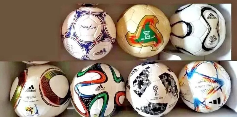 HISTORICAL MINI BALL SET OF 7 PCS FIFA WORLD CUP 1998 TO 2022 SIZE 1