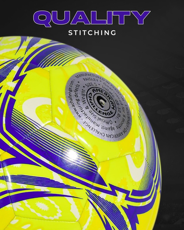 Paisley Soccer Ball – Professional Training Soccer Ball for Grass Fields – Du... gallery