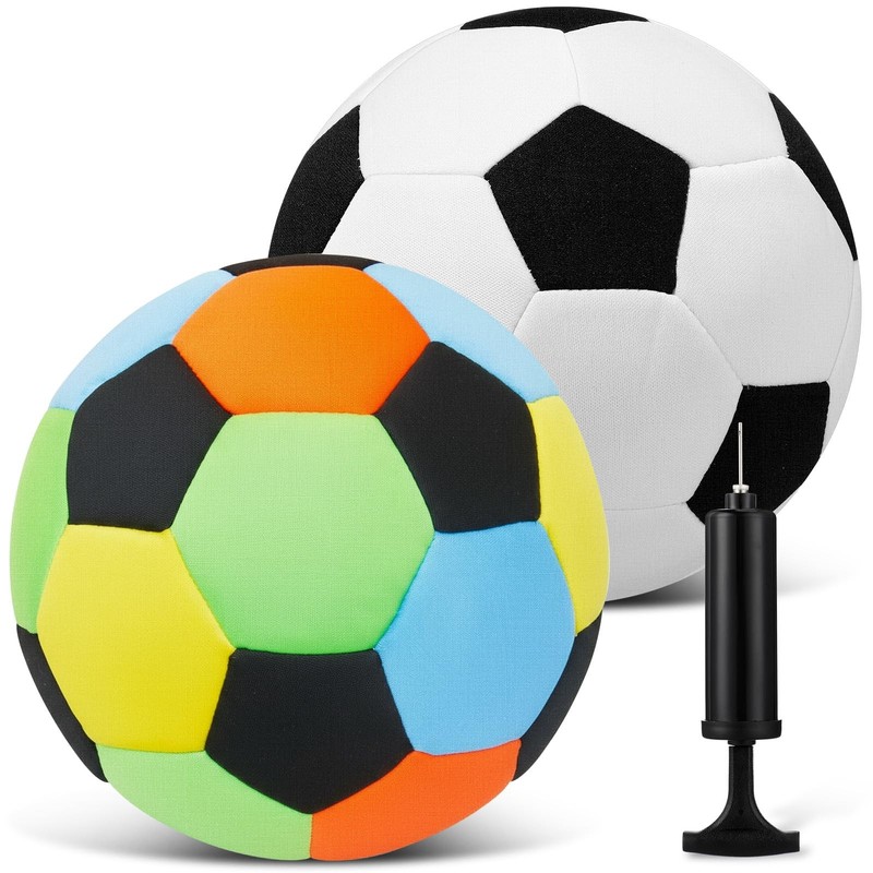 Soulchen 2 Pack Indoor Soccer Balls Soft Soccer Balls Size 4 for Kids Sports …