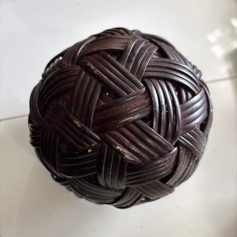 Handmade SEPAK TAKRAO BALL Made From Real Rattan Collectibles Rattan Ball 5″