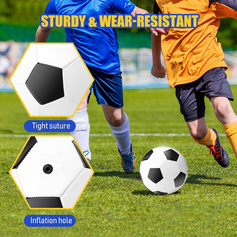 8 Pcs Sports Balls Set Include Basketball Football Soccer Volleyball with 2 Spor gallery