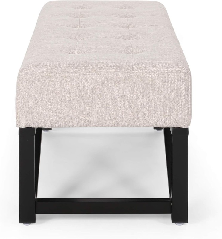 Ball & Cast Modern Tufted Upholstered Entryway Bench Ottoman, 47.5" Padded Bed gallery