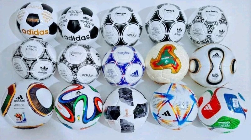 Adidas Soccer Mini Balls Set of 15 pcs, FIFA World Cup 1970-2022 Balls, Size1.