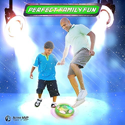 Rechargeable Hover Soccer Ball Set with 2 Goals - Indoor LED Air Soccer Game for gallery