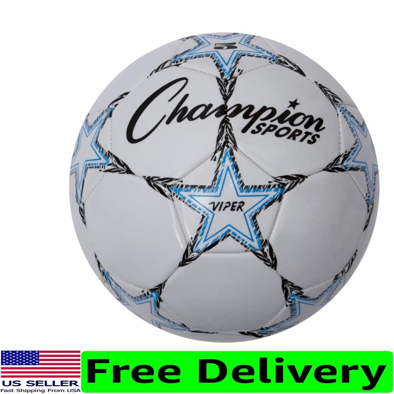Viper Indoor/Outdoor Soccer Ball – Youth & Adult Sizes 3-5, Multi-Color Design