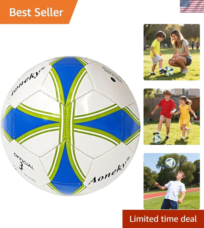 Reinforced 7-Inch Soccer Ball with Pump - Ideal for Youth Sports Play