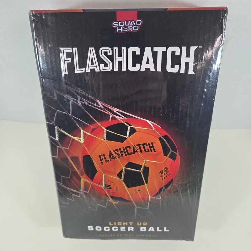 Squad Hero FlashCatch Light Up Soccer Ball #5 Official Size & Weight NEW Sealed