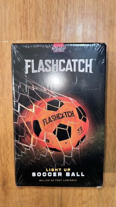 Squad Hero FlashCatch Light Up Soccer Ball Glow In The Dark #5 Official Size NEW