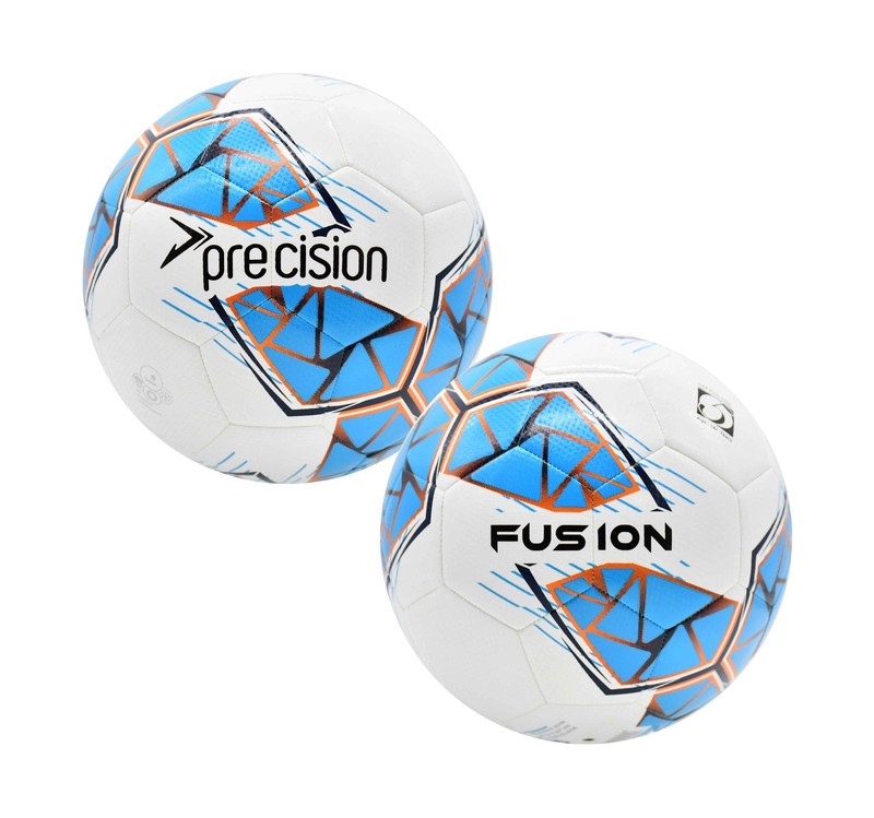 Precision Fusion FIFA Basic Training Ball 3 White/Cyan/Orange/Grey 3 White/Cyan/