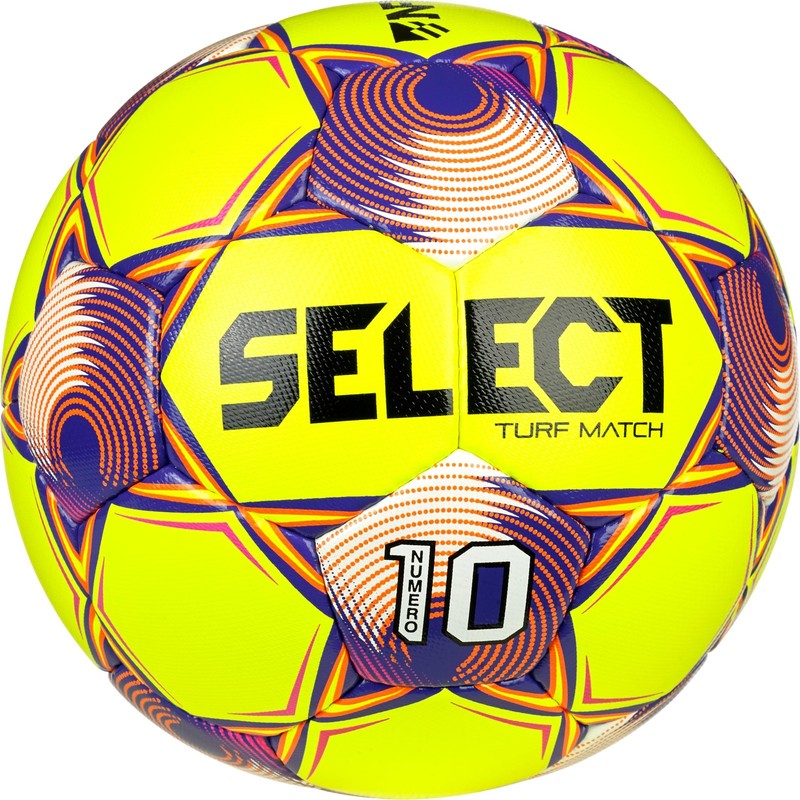 Numero 10 Turf Match Soccer Ball, Yellow/Orange/Purple NFHS V25, Size 5