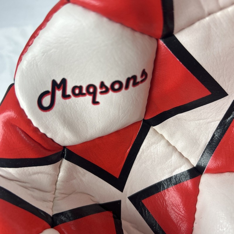 Maqson Optima- Size 4 Soccer Ball–Red/White/Black 32-Panel Professional Football gallery