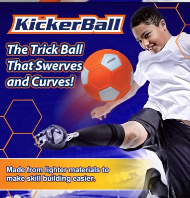 Kickerball - Curve and Swerve Soccer Ball/Football Toy Frustration free package gallery
