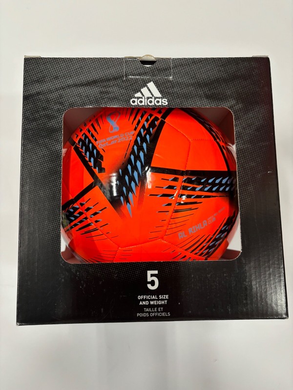 SOCCER BALL-ADIDAS-QATAR 2022-REPLICA BALL-SIZE 5-ORANGE IN COLOR-NEW-